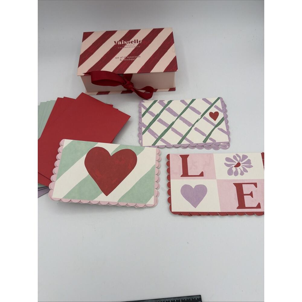 ANTHROPOLOGIE With Love For You Boxed Notecards Note Cards Envelopes Vaisselle